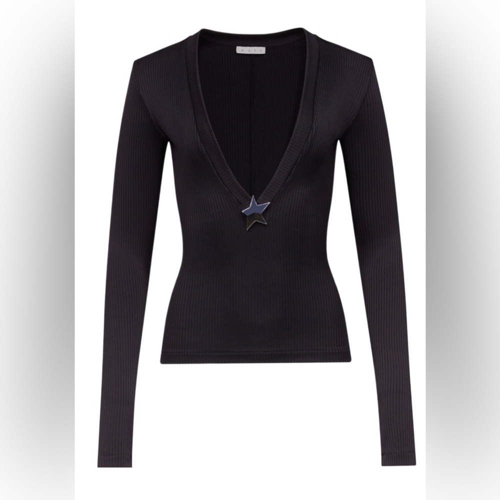 AREA
Area Star Stud-Detailed V-Neck Knitted Jumper